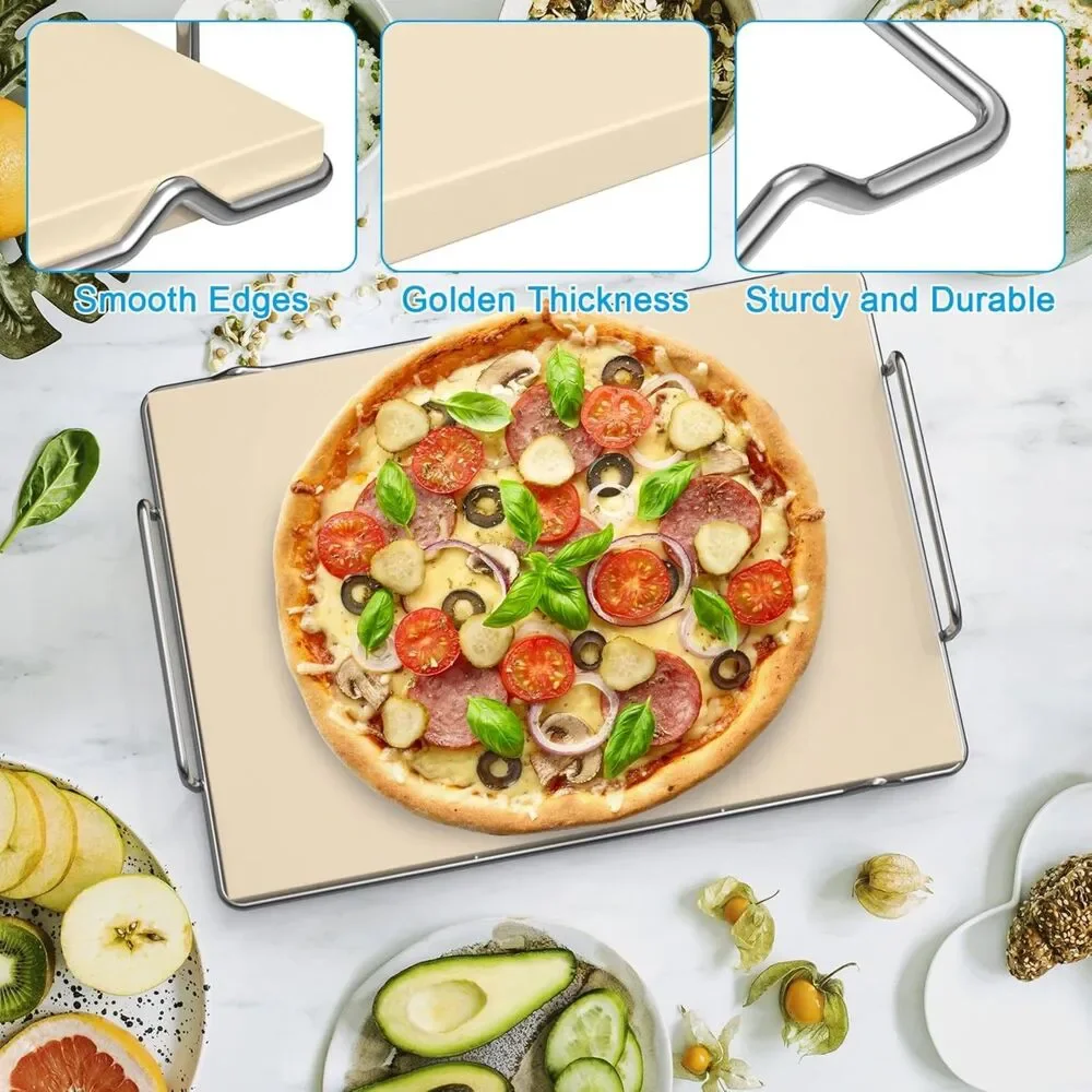 Pizza Stone Set for Ninja Woodfire OG800 OG900 Grill Oven Baking Stone Rack